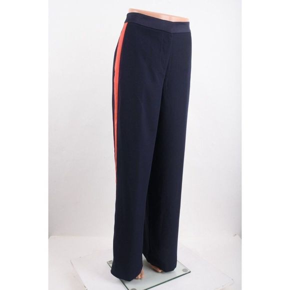 COPY - Boden Womens Exeter Trousers Pants UK 8 US 4 Navy Blue Red Stripe NWT - Picture 3 of 7